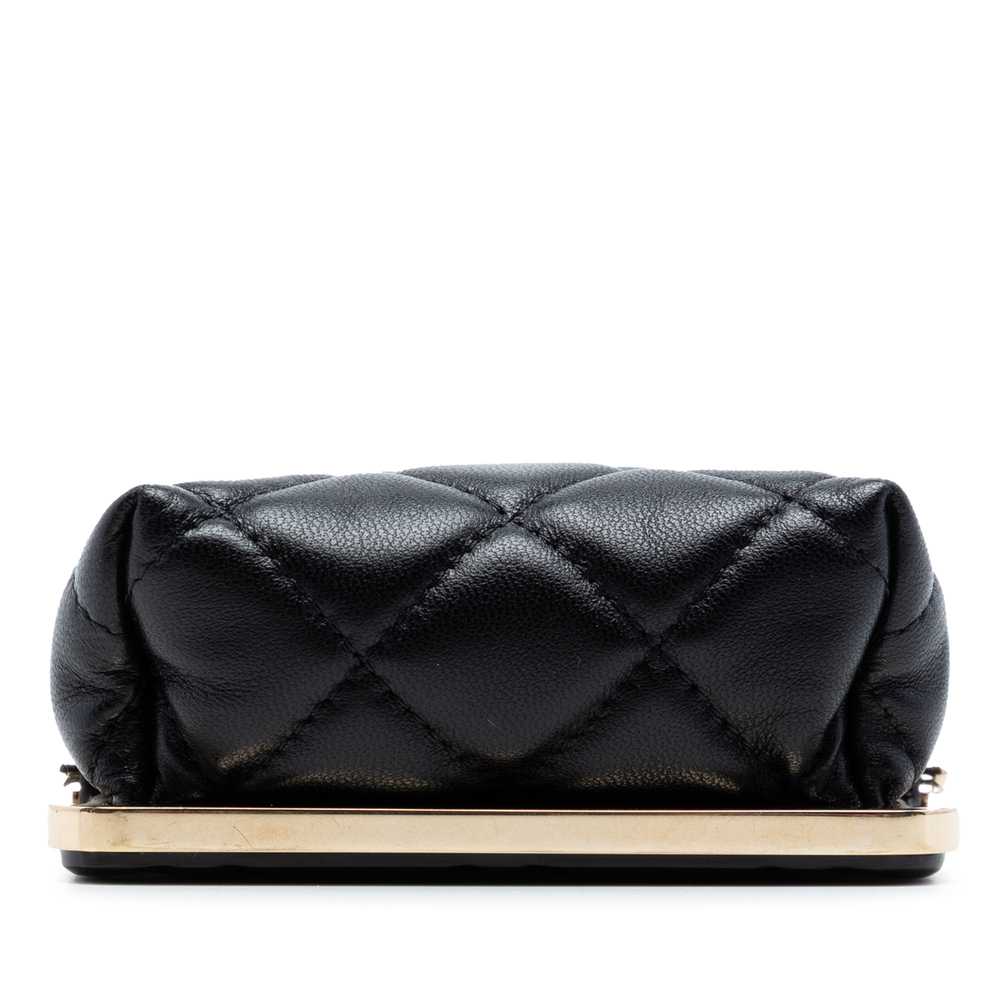 Pre-Loved Chanel CC Quilted Acrylic and Lambskin Evening Clutch With Chain - Picture 3 of 6